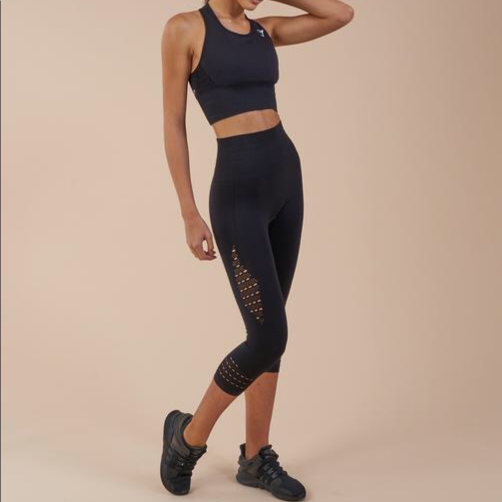 Gym Shark HIGH WAISTED CROPPED LEGGINGS